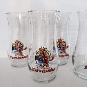 Tall Smoothies Drinking Glasses Vtg LIBBEY Red Lobster Novelty Tiki Barware 4pcs